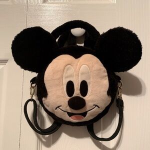 Plush Mickey Mouse Crossbody Bag